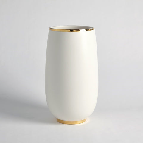 Gold Rim Bulb Vase