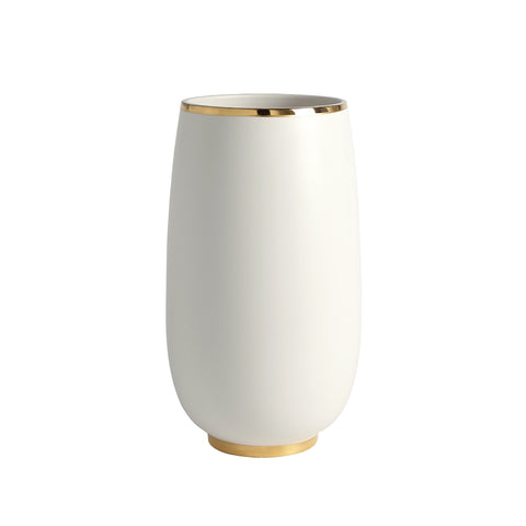 Gold Rim Bulb Vase