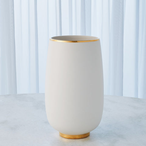 Gold Rim Bulb Vase