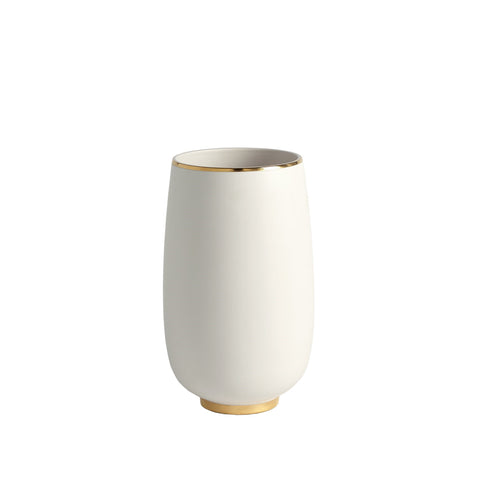 Gold Rim Bulb Vase