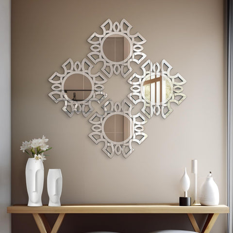 Eduina Symmetrical Cut Pattern Wall Mirror