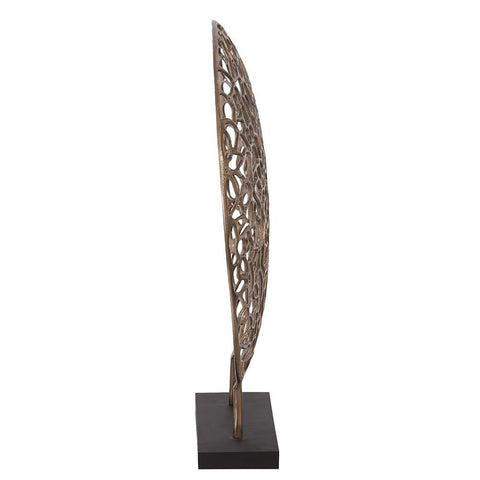 Branch Disk Sculpture Bronze