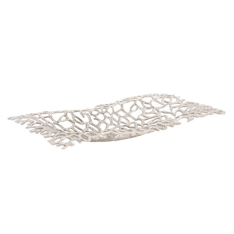 Branch Decorative Tray Silver