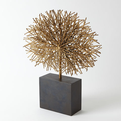 Tumble Weed Sculpture Gold Leaf