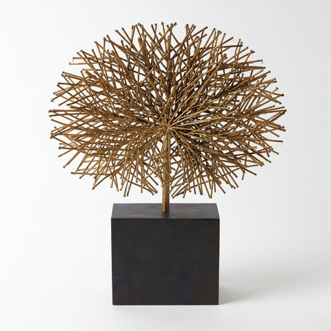 Tumble Weed Sculpture Gold Leaf