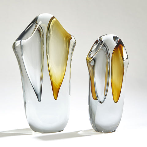 Duet Vase Amber/Grey