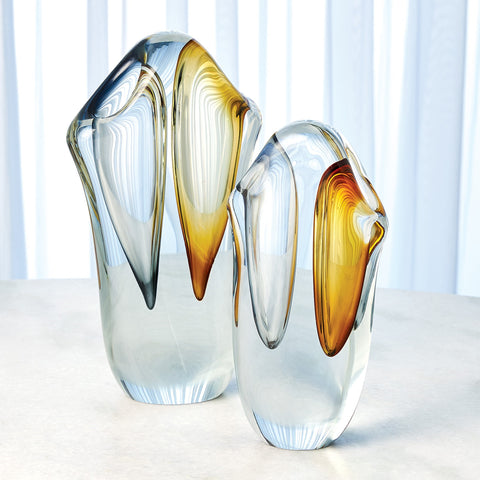 Duet Vase Amber/Grey