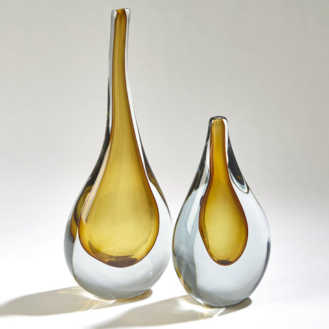 Stretched Vase Amber/Grey