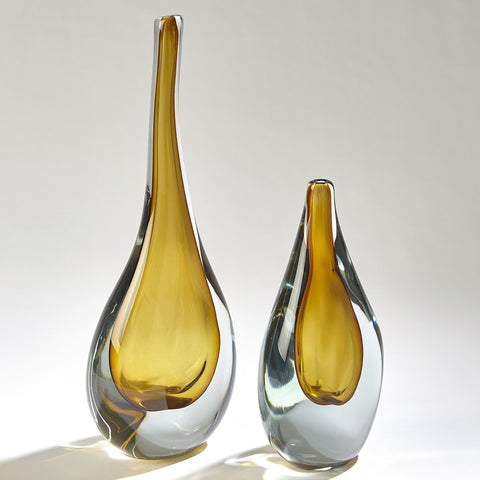 Stretched Vase Amber/Grey