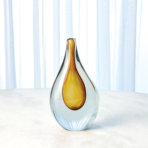 Stretched Vase Amber/Grey