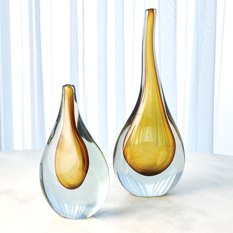 Stretched Vase Amber/Grey