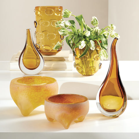 Stretched Vase Amber/Grey