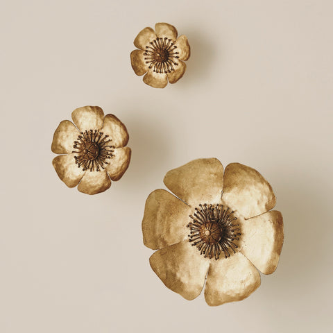 Golden Poppies S/3 Wall Décor