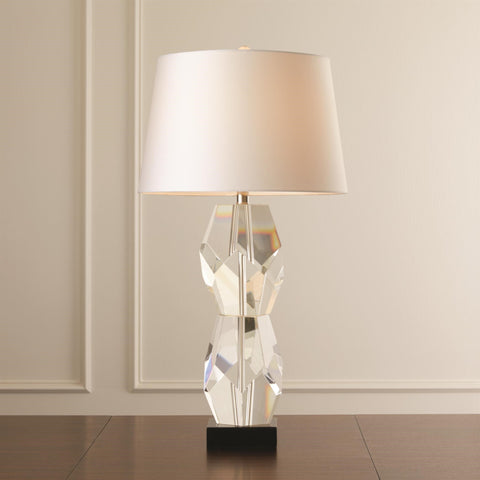 Facet Double Block Table Lamp