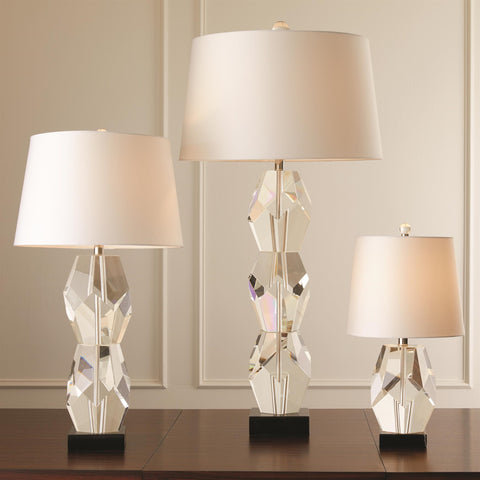 Facet Double Block Table Lamp