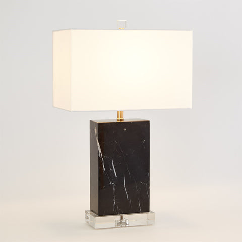 Marble Black Rectangular Table Lamp