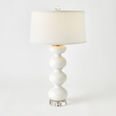 Stacked Bulb Table Lamp White