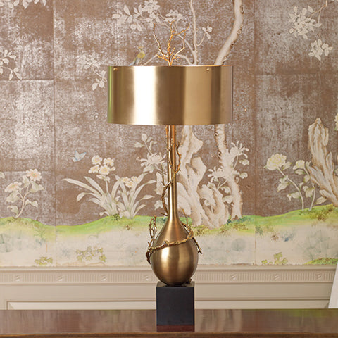 Twig Bulb Table Lamp Gold/Nickel