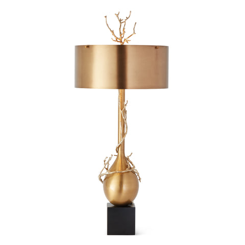 Twig Bulb Table Lamp Gold/Nickel