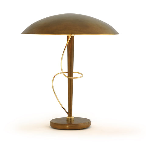 Arc Taper Table Lamp Antique Brass