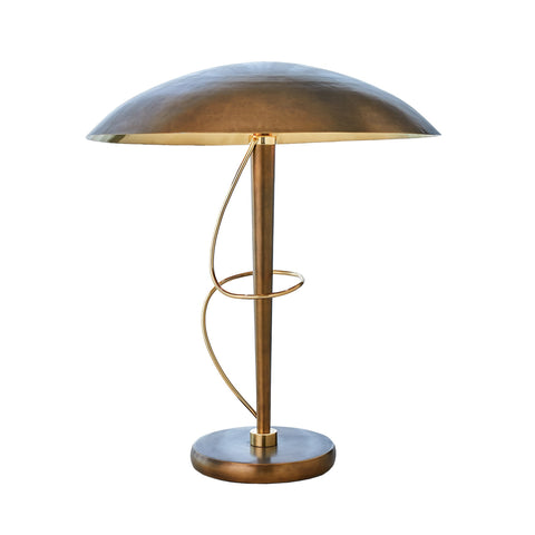 Arc Taper Table Lamp Antique Brass