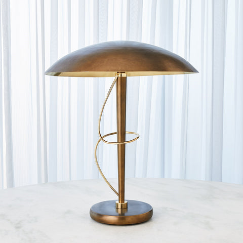 Arc Taper Table Lamp Antique Brass