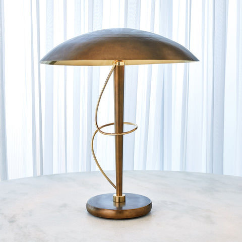 Arc Taper Table Lamp Antique Brass