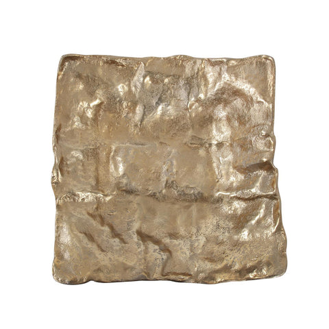 Rough Gold Uneven Square Tray