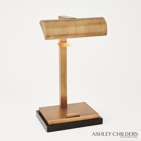 Easel Table Lamp Matte Brass