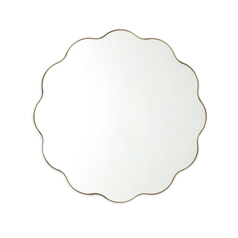 Scalloped Mirror Gold Metal