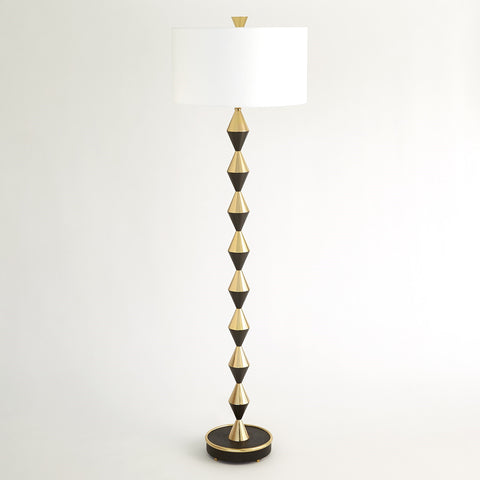 Italian Diamond Floor Lamp Brass/ Bronze