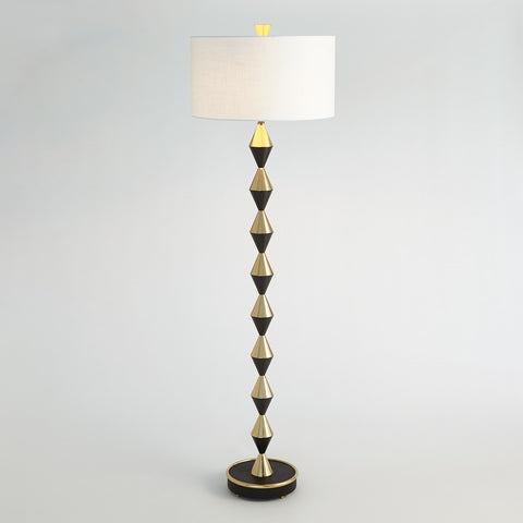 Italian Diamond Floor Lamp Brass/ Bronze