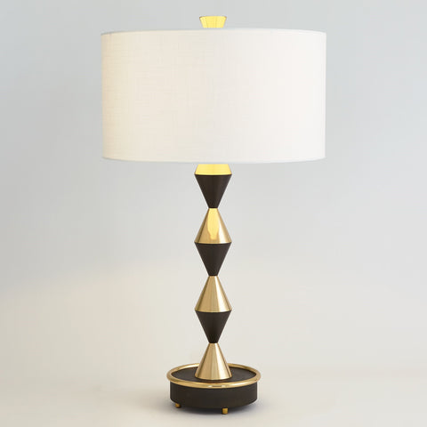 Italian Diamond Table Lamp Brass/ Bronze