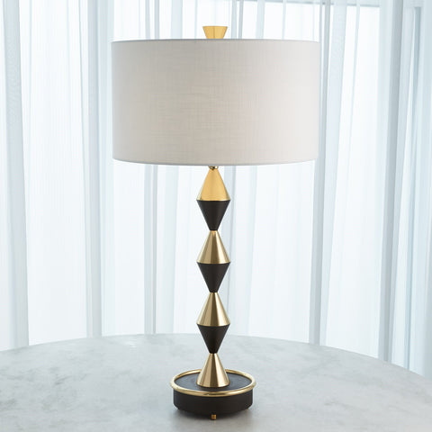 Italian Diamond Table Lamp Brass/ Bronze