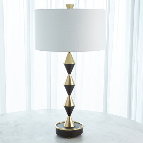 Italian Diamond Table Lamp Brass/ Bronze