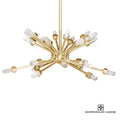 Quartz Burst Chandelier Satin Gold