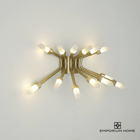 Quartz Burst Sconce Satin Gold