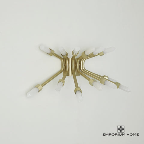 Quartz Burst Sconce Satin Gold