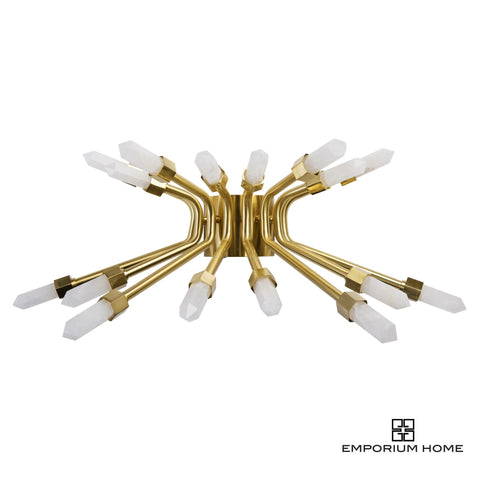 Quartz Burst Sconce Satin Gold