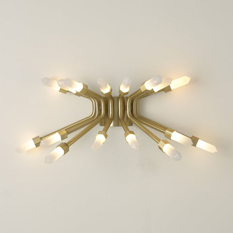 Quartz Burst Sconce Satin Gold