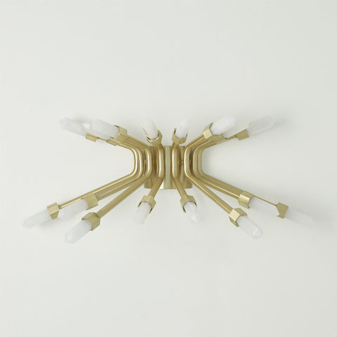 Quartz Burst Sconce Satin Gold