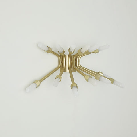 Quartz Burst Sconce Satin Gold