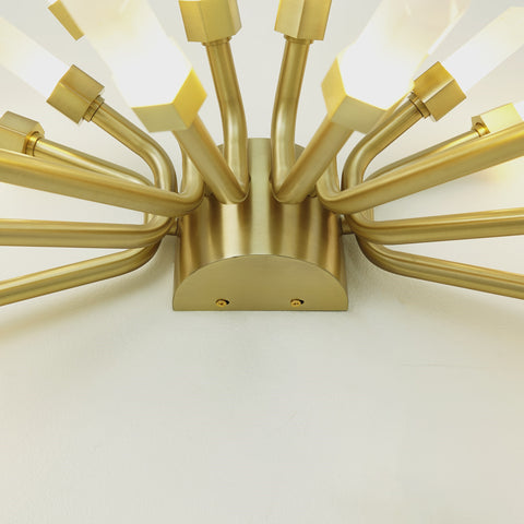 Quartz Burst Sconce Satin Gold