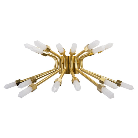 Quartz Burst Sconce Satin Gold