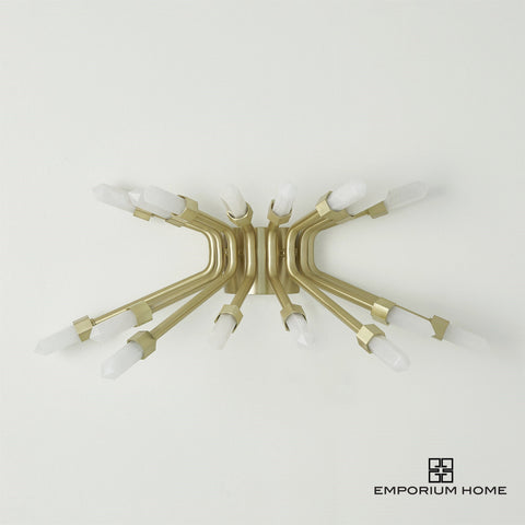 Quartz Burst Sconce Satin Gold