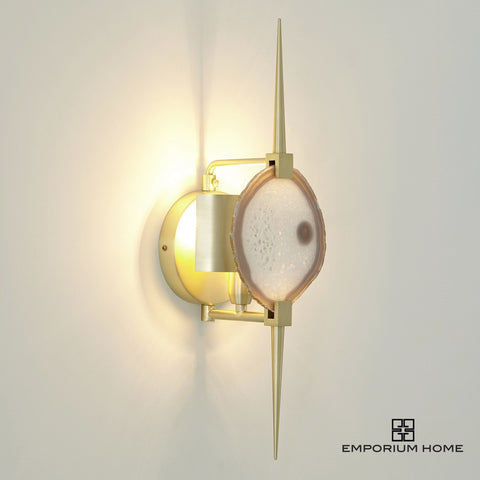 Eclipse Agate Sconce Satin