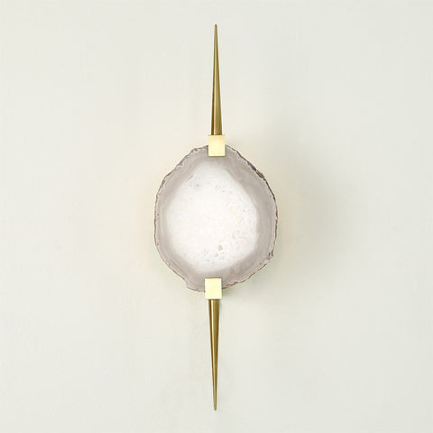 Eclipse Agate Sconce Satin