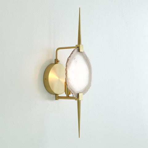 Eclipse Agate Sconce Satin