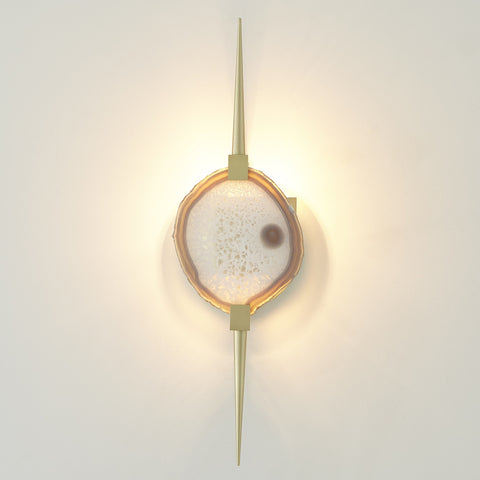 Eclipse Agate Sconce Satin