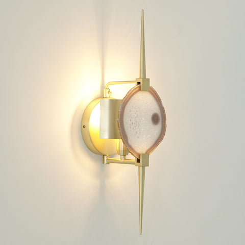 Eclipse Agate Sconce Satin